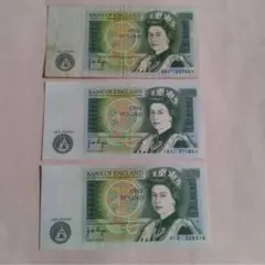 エリザべス女王１ポンド逆字ペア 2枚セット エリザべス女王1ポンド逆字ペア 2枚セット エリザベス女王 1