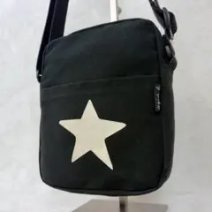 【美品✨】アニエスベー 星柄 ショルダーバッグ ポシェット 斜め掛け 黒