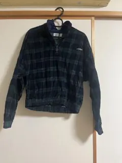 adidas コーデュロイ タータンチェック ハーフジップトップ