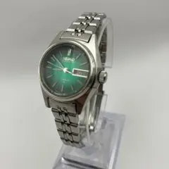 SEIKO 2206-0500 自動巻 稼働品 緑文字盤 レディース W6282