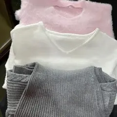 ☆まとめ売り☆大人フェミニン☆桜色ニット他☆3点セット
