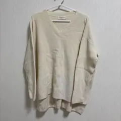 INÉD イネド アイボリー Vネック 長袖ニット セーター 9 M