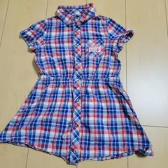 チェックシャツワンピース　110