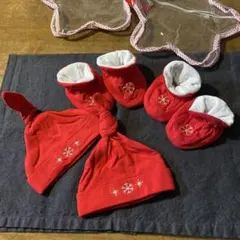 双子ちゃん　クリスマス　帽子　靴下 0から6か月　トイザらス