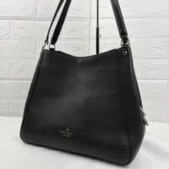 ケイトスペード トートバッグ レイラ レザー シボ革 肩掛け ブラック 黒