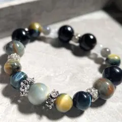 天然石 デザインブレスレット タイガーアイ