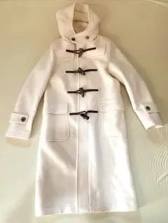 ユナイテッドアローズ ダッフルコート フード 白 ホワイト ロングコート 38