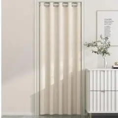 GMUMU 間仕切りカーテン ハトメ突っ張り棒 150x190cm 1枚ベージュのサムネイル