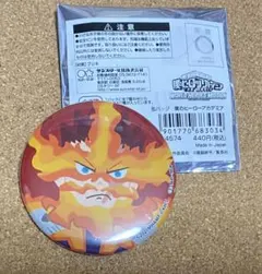 僕のヒーローアカデミア　ワールドヒーローズミッション　缶バッジ　エンデヴァー