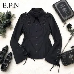 専用　B.P.N 編み上げ レースアップ ゴシックブラウス ビッグカラーのサムネイル