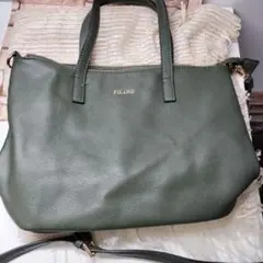 【美品】FIRANO オリーブグリーン トートバッグ