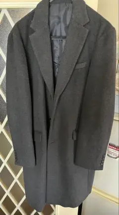 GUダークグレー XL チェスターコート