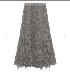 snidel シアー ボリューム プリーツスカート ロング スナイデル