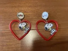 【美品】 USJ PEANUTS スヌーピー イヤリング ハート
