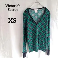 美品☆Victoria's Secret 【XS】チェック柄長袖ニット