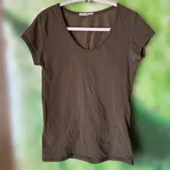 ZARA 半袖カットソー カーキ Mサイズのサムネイル
