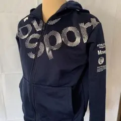 デサント　Move Sport フード付きジャケット 黒　S ネイビー