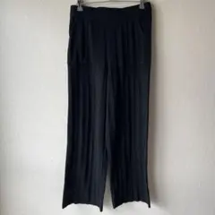 HK WORKS LONDON リブ編み ブラック イージーパンツ Mサイズ