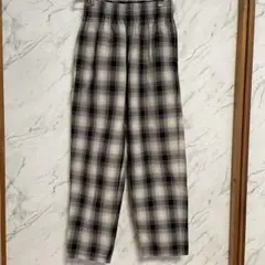 GU チェック柄シェフパンツ　XSサイズ