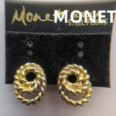 値下げ❗️【ヴィンテージ】Monet ゴールド ツイスト イヤリング