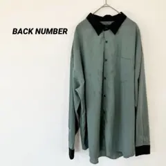 バックナンバー　ライトオン　XL モスグリーン　長袖　シャツ　袖口 レイヤード