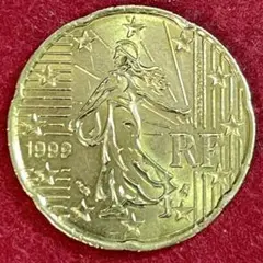 希少アンティーク金貨　20セントFrance20Centimes 1977 アンティークコイン アメリカ 20ドル金貨セントゴーデンズ 1924