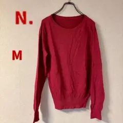 N. エヌドット　レッド　長袖　ニットセーターのサムネイル