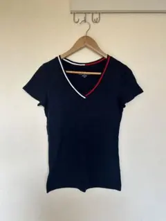 TOMMY HILFIGER ネイビー Vネック Tシャツ S/P