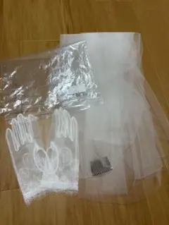 ウェディング　手袋　グローブ　ベール