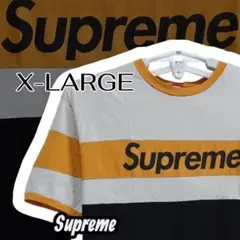 Supreme ボックスロゴ ストライプ Tシャツ XL オーバーサイズ 古着