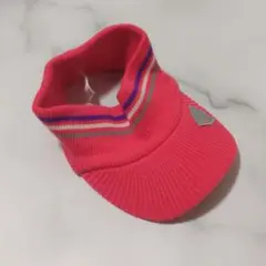 アディダス　サンバイザー（ニット生地）　ピンク　56cm〜58cm