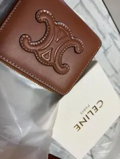 専用❗️CELINE トリオンフ コインケース キーチェーン付き ベージュ