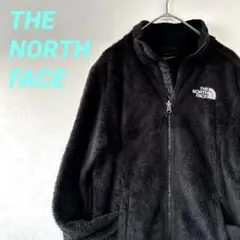 【匿名配送】 ノースフェイス フリースジャケット 刺繍ロゴ 黒 ジップアップ
