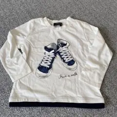 COMME CA ISM スニーカー プリント 長袖カットソー 100A