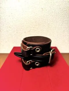 アンダーカバー レザー リストバンド affa ブラック ブレスレット