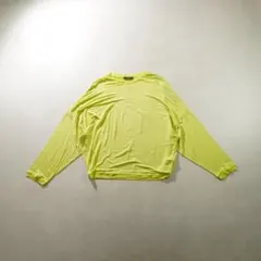 新品 DIESEL シアー長袖カットソー ドリマンスリーブ イエロー/RW73のサムネイル