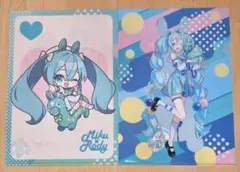タイトーくじ 初音ミク J賞 K賞 クリアファイル ステッカー 2点セット