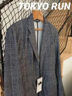 【新品】 TOKYO RUN テーラードジャケット ストレッチ チェック