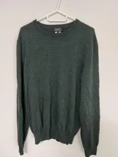 A.P.C. クルーネックセーター M モスグリーン