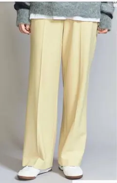 新品未使用ビューティアンドユース 裏起毛バックゴム ストレートパンツ