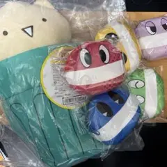 【全5種】pop'n music ポップ君 ぬいぐるみパスケース＋ししゃも