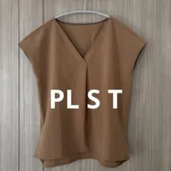PL S T ブラウン Vネック 半袖シャツ Mのサムネイル