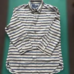 a.v.v HOMME ストライプ柄 七分袖シャツ Mサイズのサムネイル