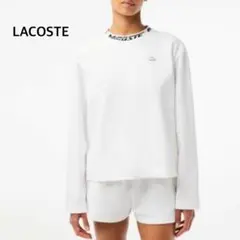 LACOSTE グラフィカルロゴジャカードネックリブロングスリーブTシャツのサムネイル