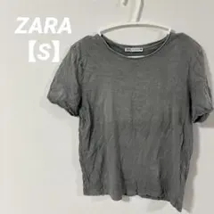 美品✨️⭐️【S】ZARA グレー 半袖Tシャツ 合わせやすい 夏服 古着