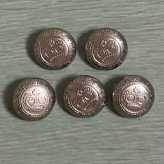 シルバー　クラウン　ボタン