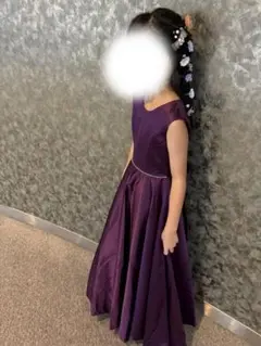 子供用パープルドレス ノースリーブ