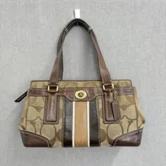COACH コーチ ハンドバッグ トートバッグ シグネチャー ブラウン