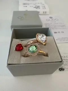 専用】QUDO リング　【ほぼ新品】 専用】QUDO リング 【ほぼ新品】 QUDO ☆ リング シルバー