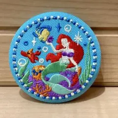 ディズニー　刺繍缶バッジ2　リトルマーメイド